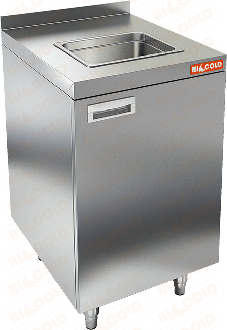 Стол закрытый с мойкой, с бортом  HICOLD  НБМСЗМ-5/7Б